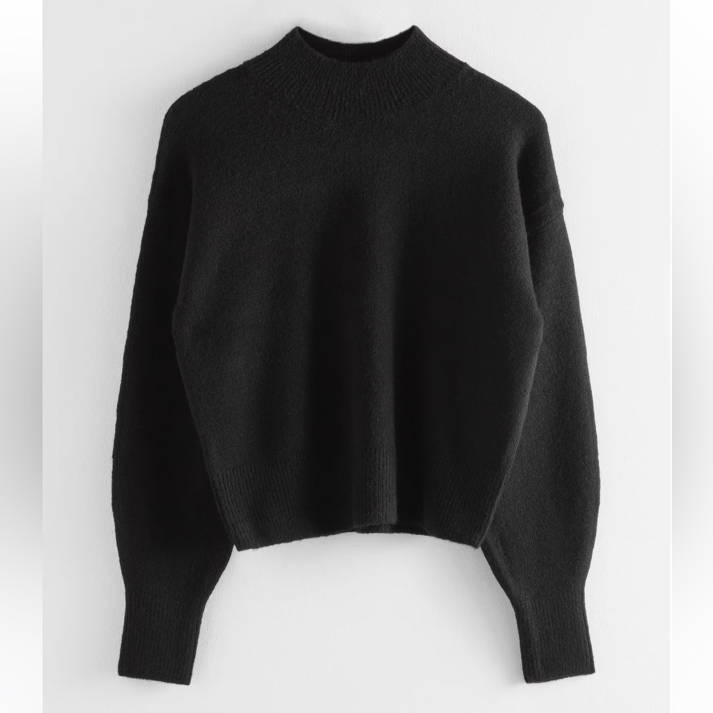 & Other Stories Black Mock-Neck Sweater